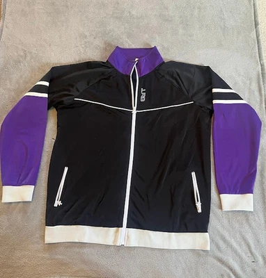 Chaqueta de chándal para hombre LRG The Orignial Research Group 3X-grande negra/púrpura/blanca Foto 1 de 4