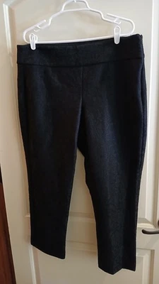 Pantalones/pantalones elásticos ajustados con textura negros para mujer Elle talla 16 Foto 1 de 4