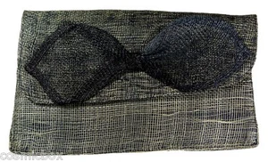 Sac à main de cérémonie Les 3 CHAPEAUX pochette femme bleu marine denim mariage - Foto 1 di 2