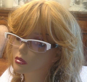 RARE VINTAGE UNIQUE 1990s EFEX  BUFFALO HORN BLACK/WHITE SWITZERLAND EYEGLASS - Picture 1 of 12