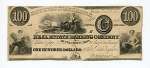 1837 $100 The Real Estate Banking Company of Columbus, MISSISSIPPI Note - Picture 1 of 2