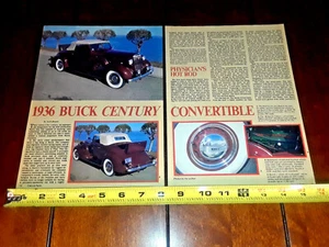 1936 BUICK CENTURY ORIGINAL 1983 ARTICLE - Picture 1 of 12