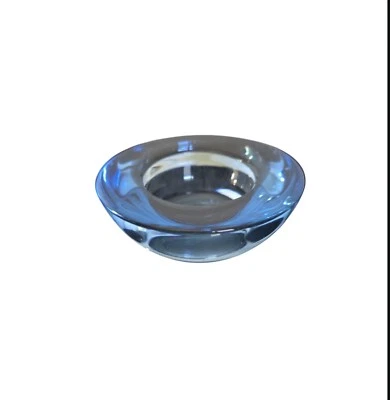 IKEA Small Light Sky Blue Votive Candle Holders, Translucent 3"Dx 1" T Vintage - Image 1 of 2