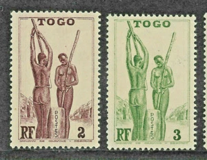 Togo 2 Old French Colonials #270 - 271 Mint Never Hinged Tribal Nude Stamps 1945 - Picture 1 of 1