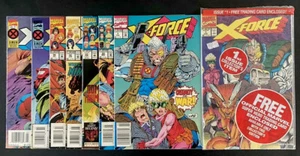 * X-Force 1, 7, 22, 23, 35, 36, 40, 42  Deadpool card Marvel Comics lot of 8 - Picture 1 of 12