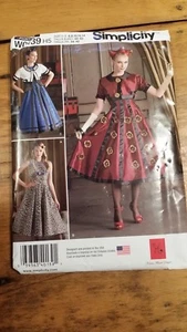 SIMPLICITY LADIES DRESS COSTUME PATTERN W0139 SIZE 6-14 UNCUT FREE SHIPPING - Picture 1 of 2