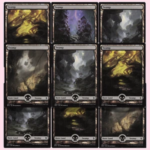 MTG Swamp Battle for Zendikar Full Art Land Lot of x10 - MP - Picture 1 of 11
