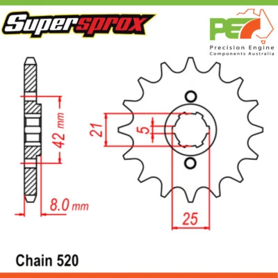 Nuevo * Supersprox * Piñón delantero para adaptarse a YAMAHA TT600 600cc Foto 1 de 4