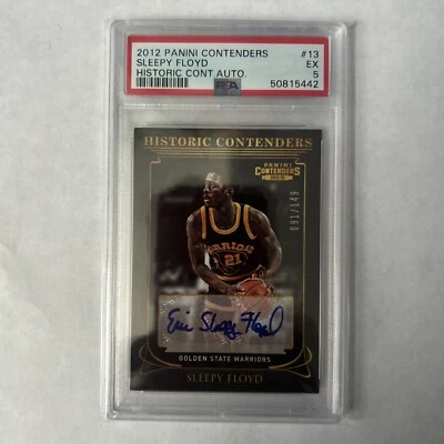 2012 Panini Contenders Sleepy Floyd Auto #d 91/149 PSA5  card #13 - Image 1 of 2