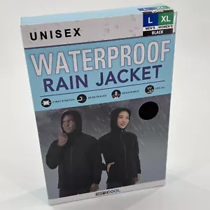 Neu 32 Grad coole schwarze wasserdichte Regenjacke Herren Gr. L / Damen Gr. XL - Bild 1 von 9