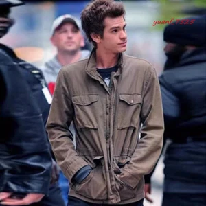 The Amazing Spiderman Peter Parker Jacket Cotton Same Cosplay Trend Dark Green - Picture 1 of 19