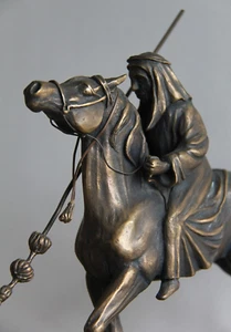 ARABER PFERD Beduine Reiter Orient Bronze Figur Araberpferd Vollblutaraber - Bild 1 von 12