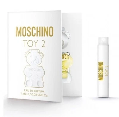 1 frasco de amostra MOSCHINO TOY 2 para mulheres 0,03 oz 1 ml Eau de Parfum frasco spray NOVO - Imagem 1 de 2