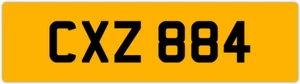 CXZ 884 C 3x3 PLACA DE MATRÍCULA PRIVADA SIN FECHA LEVA COL CHRIS CHAS CHARLIE CAL CON - Imagen 1 de 1