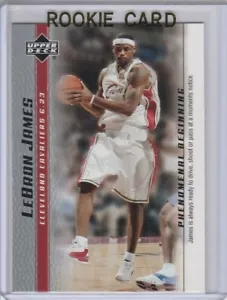 Tarjeta de novato LeBRON JAMES Cleveland Cavaliers 2003/04 baloncesto de radiocontrol mazo superior LE - Imagen 1 de 2