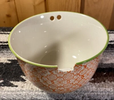 World Market Noodle Bowl with Chopstick Holder Orange - Image 1 of 4