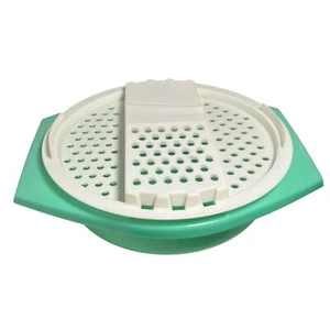 Rallador de queso blanco Tupperware tazón verde y tapa transparente almacenamiento de alimentos vintage - Imagen 1 de 8