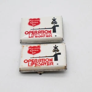 Pulsante Pinback Salvavita Operazione Wisconsin Central Ltd Vintage - Foto 1 di 2