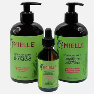 Mielle Organics Rosemary Mint Shampoo, Leave In Conditioner & Scalp Oil - Picture 1 of 4