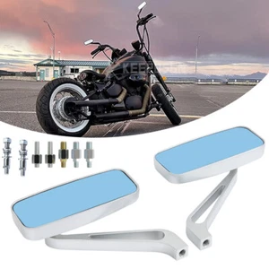 For Harley Sportster XL 883 1200 Cruiser Rectangle Motorcycle Rear View Mirrors - Bild 1 von 9