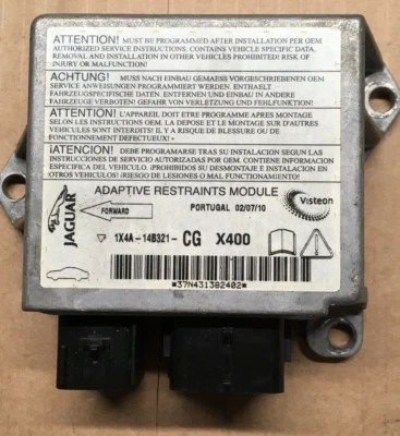 JAGUAR X-TYPE X400 2001 - 2006 AIRBAG CONTROL MODULE SENSOR ECU 1X4A-14B321-CG - Immagine 1 di 4