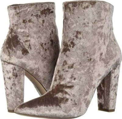 Jessica Simpson Teddi 10 кашемирово-лиловый розовый измельченный бархат ботинок вечеринки ботинки - Изображение 1 из 4