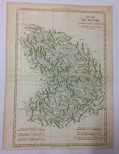 SILESIA POLAND 1780 RIGOBERT BONNE ANTIQUE MAP IN COLORS XVIIIe CENTURY - Picture 1 of 4