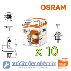 10 LAMPADE OSRAM H4 CLASSIC ORIGINAL LINE BILUX 64193 10 pezzi - Foto 1 di 2