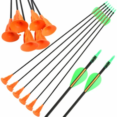 6/12pcs Archery Sucker 74cm Arrows Youth Suction Cup Target Practice Shooting - Image 1 of 4