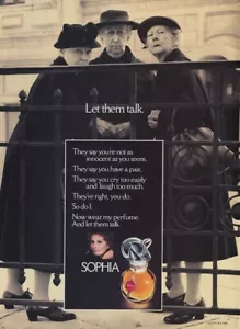 1986 Coty Sophia Loren perfume 1-page MAGAZINE AD - Picture 1 of 1