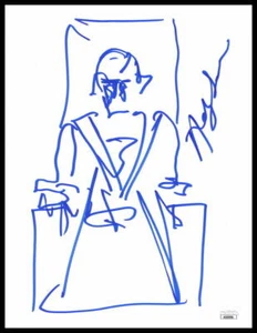 Andy Serkis Signed Autograph Hand Drawn Original Art Sketch Star Wars Snoke JSA - Picture 1 of 1