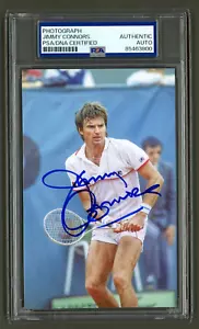 Jimmy Connors Signed Photo (PSA) Tennis Auto French US Open Wimbledon Champ - Picture 1 of 2