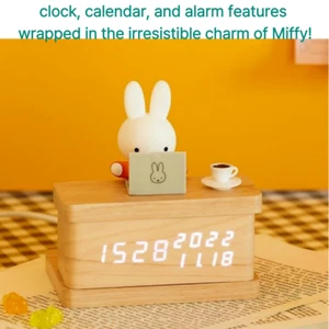 Miffy LED Calendar Table Clock Full-Year Calendar Alarm perfect gift stylish dec - Picture 1 of 16