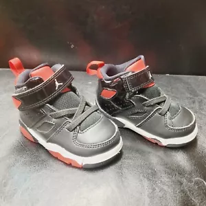 Nike Jordan Shoes Baby Size 4C Flightclub 91 Black Red Leather Trainers - Picture 1 of 7