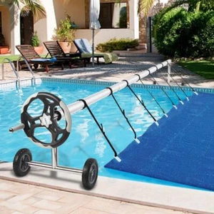 18 FT Aluminum Swimming Pool Cover Reel Inground Solar Wheel Barrow Style - Picture 1 of 12