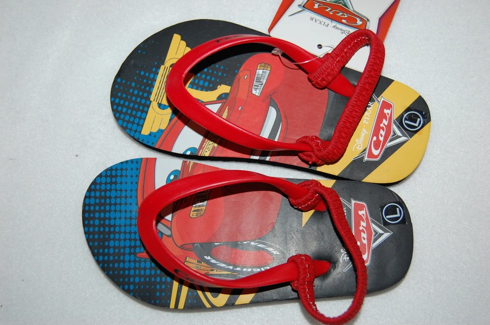 Toddler Boys SHOES Disney Cars FLIP FLOPS Ankle Strap McQueen S 5-6 M 7-8 L 9-10 - Image 1 of 1