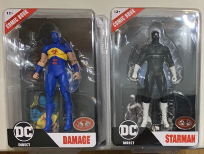 Punzonadores de página McFarlane DC STARMAN & DAMAGE rojo platino *¡Caja no como nueva! -Lote nuevo Foto 1 de 4