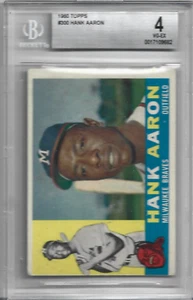 1960 Topps #300 Hank Aaron PSA 4 Sehr guter Zustand - Bild 1 von 2