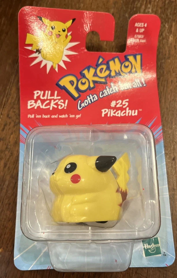 Hasbro Pokemon Pull Backs 25 Pikachu Figure Nintendo