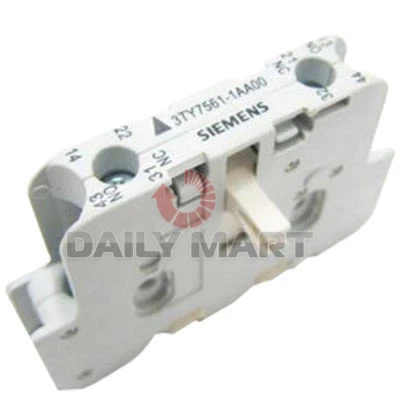 Nuevo Siemens 3TY7561-1AA00 Interruptor de Contacto Auxiliar Bloque Tornillo Terminal 1NO/1NC Foto 1 de 2