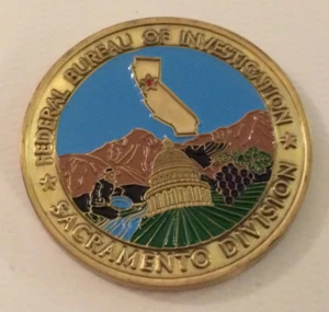 Moneda de desafío de la división Sacramento del FBI de la Oficina Federal de Investigaciones - Imagen 1 de 4
