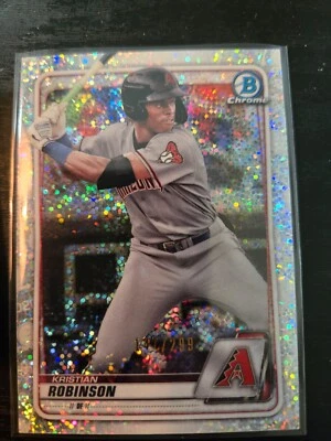 2020 Bowman Chrome Prospects Speckle Refractor #D /299 Kristian Robinson #BCP-27 - Image 1 of 2