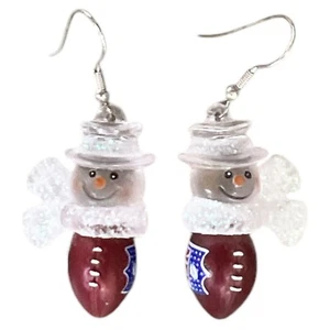 Denver Broncos Acryl Schneemann Fußball Ohrringe - Bild 1 von 2