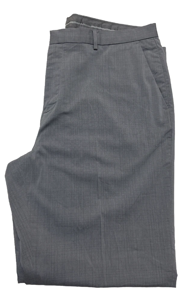 Pantalones Calvin Klein Para Hombre 38/32 Gris Rayas Vestido Ligero Negocios Carrera Foto 1 de 4