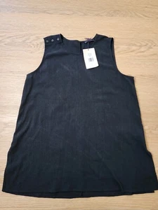 Not Your Daughters Jeans NYDJ Tank Top Women Medium Black Sleeveless V-neck NWT - Picture 1 of 8