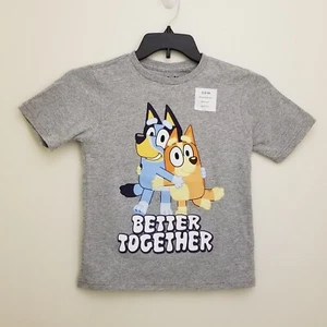 Ludo BBC Studios Bluey Girls Tshirt Size Medium (10) Gray Short Sleeve NEW - Picture 1 of 13
