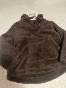 Land's End Child's Soft Size 5-6 brown polyester jacket for children 1 button - Picture 1 of 3