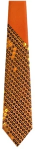 Orange Sequins Necktie for  Formals Schools Dance Troupes Costumes - Picture 1 of 1