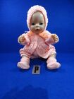 HAND KNITTED CLOTHES FOR BABY BORN TINY TEARS OR SIMILAR 16" DOLL (PEACH P )