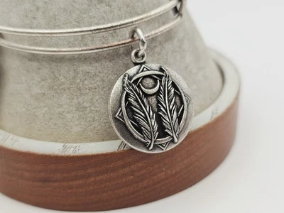 Pulseira Berloque Prata Alex & Ani Godspeed Angel Wings - ✨️ Nova - Imagem 1 de 4